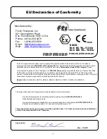 Preview for 3 page of Finish Thompson DB11 series Assembly, Installation And Operation Manual