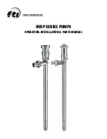 Finish Thompson HVDP Series Operation-Installation-Parts Manual preview