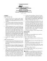 Finish Thompson VKC22 Series Installation And Maintenance Instructions Manual preview