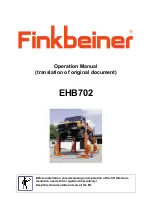 Preview for 1 page of Finkbeiner EHB702 Operation Manual