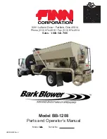 Preview for 1 page of Finn BARK BLOWER BB-1208 Parts And Operator'S Manual