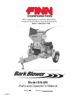 Finn Bark Blower BB-200 Parts And Operator'S Manual preview