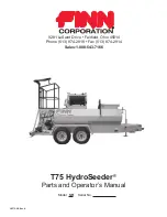 Finn HydroSeeder T75 Parts And Operator'S Manual preview