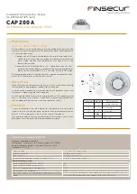 Предварительный просмотр 2 страницы Finsecur CAP 200 A Installation And Operation Manual