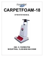 Preview for 1 page of FIORENTINI CARPETFOAM-18 Operator'S Manual