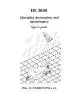 FIORENTINI HS 2000 Operatinginstructions And Maintenance предпросмотр