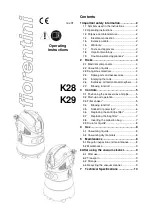 Preview for 13 page of FIORENTINI K28D Operating Instructions Manual