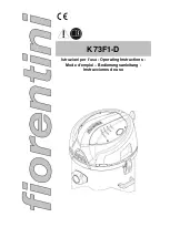 FIORENTINI K73F1-D Operating Instructions Manual preview