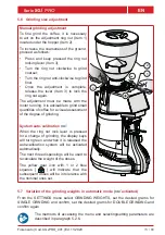 Preview for 73 page of Fiorenzato F64 E XG Manual For Installation, Use And Maintenance