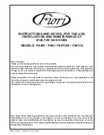 Fiori P44I Instructions And Advice For The Use, Installation And Maintenance preview