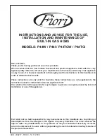 Предварительный просмотр 1 страницы Fiori P44I Instructions And Advice For The Use, Installation And Maintenance