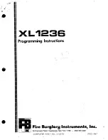 Fire Burglary Instruments XL1236 Programming Instructions Manual preview