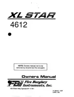 Fire Burglqry XL STAR 4612 Owner'S Manual preview