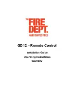 Preview for 1 page of Fire dept GD 12 1600 Installation Manual