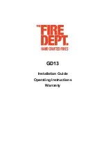 Preview for 1 page of Fire dept GD13 Installation Manual Operating Instructions Warranty