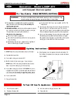 Предварительный просмотр 14 страницы Fire feature L38DF-ST Installation Operation & Maintenance