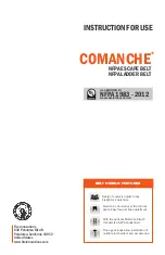Fire Innovations COMANCHE NFPA ESCAPE BELT Instructions For Use Manual preview