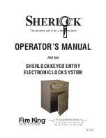 Preview for 1 page of Fire King SHERLOCK Operator'S Manual