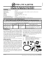 Preview for 1 page of Fire-Lite CMF-300-6 Installation And Maintenance Instructions Manual