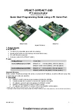 Preview for 1 page of Fire-Lite IPDACT-2 Quick Start Programming Manual