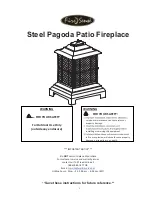 Preview for 1 page of Fire Sense Steel Pagoda Patio Fireplace Assembly, Installation And Operating Instructions