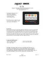 Preview for 1 page of Fireboy- Xintex S-2A Installation And Operation Manual