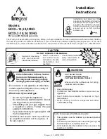 Firegear BCOL-18NG Installation Instructions Manual preview