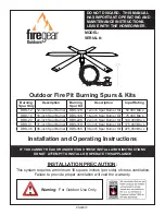 Preview for 1 page of Firegear DBS-12 Installation And Operating Instructions Manual