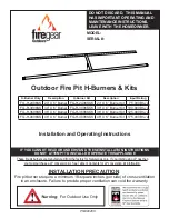 Preview for 1 page of Firegear FG-H-2406SS Installation And Operating Instructions Manual