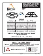 Firegear FPB-16SBSTMSI-N Installation And Operating Instructions Manual preview