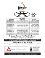 Firegear FPB-20DBSMT-N Installation And Operating Instructions Manual preview