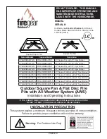 Preview for 1 page of Firegear FPB-20SBSAWS-N Installation And Operating Instructions Manual