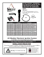 Preview for 1 page of Firegear FPB-25SFBSAWS-N Installation And Operating Instructions Manual