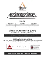 Firegear Linear Outdoor Fire Installation And Operating Instructions Manual preview