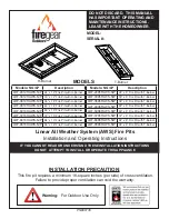 Firegear LOF-2406TAWS-N Operating And Maintenance Instructions Manual preview