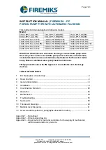 Предварительный просмотр 2 страницы Firemiks 1200-3-PP-F-ALU-FM Instruction Manual