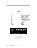 Предварительный просмотр 2 страницы Firenzo CONTESSA Installation And Operation Manual