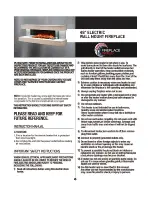 Предварительный просмотр 1 страницы Fireplace World Miami Curve Instruction Manual