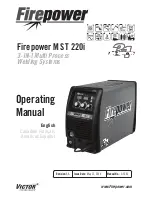 Firepower MST 220i Operating Manual preview