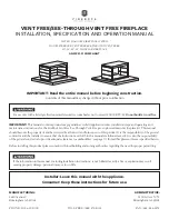 FireRock FIREROCK SEE-THROUGH VENT FREE Installation, Specification And Operation Manual preview