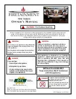 Firetainment FIRE TABLES Owner'S Manual preview