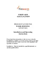 Preview for 1 page of Firewarm stoves FIREWARM 12 Installation And Operating Instrictions