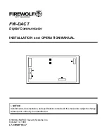 Preview for 1 page of FIREWOLF FW-DACT Installation & Operation Manual