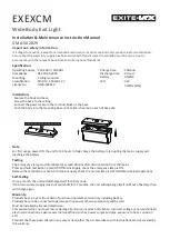 Firex EXITE-LTX EXEXCM Installation & Maintenance Instruction Manual preview