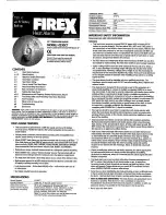 Preview for 1 page of Firex H230CT Instruction Manual