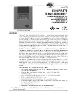 Fireye FLAME-MONITOR E110 Manual preview