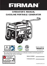 Предварительный просмотр 1 страницы Firman P03613 Operator'S Manual