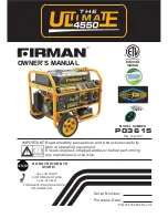 Preview for 1 page of Firman P03615 Owner'S Manual