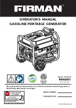 Preview for 1 page of Firman P04001 Operator'S Manual