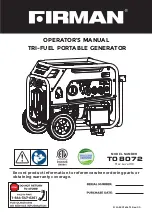 Firman T08072 Operator'S Manual preview